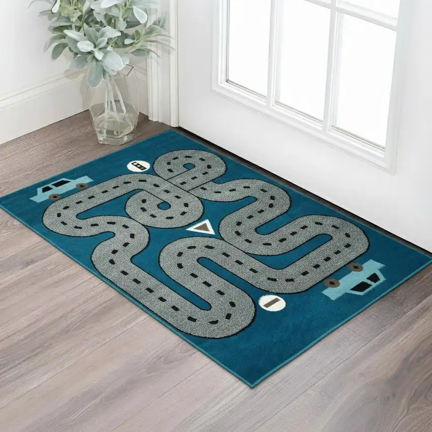 Geometric Washable Area Rug Photo 1