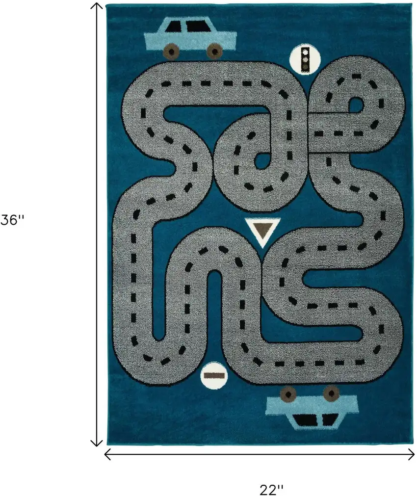 Geometric Washable Area Rug Photo 3