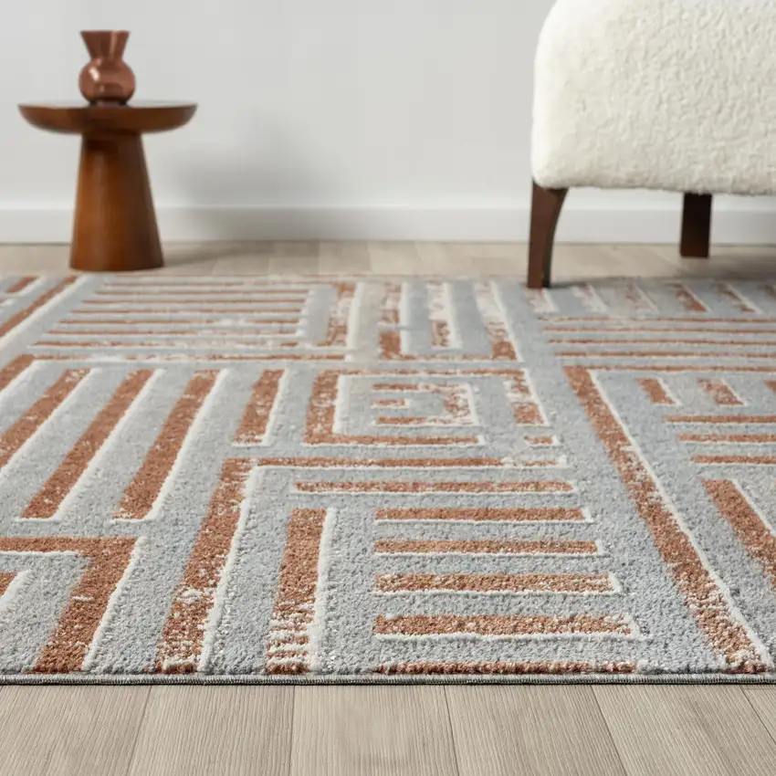 Geometric Washable Area Rug Photo 5