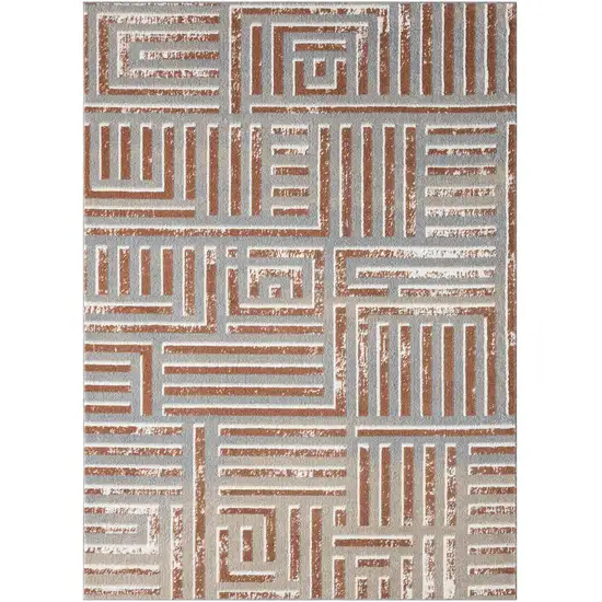 Geometric Washable Area Rug Photo 4