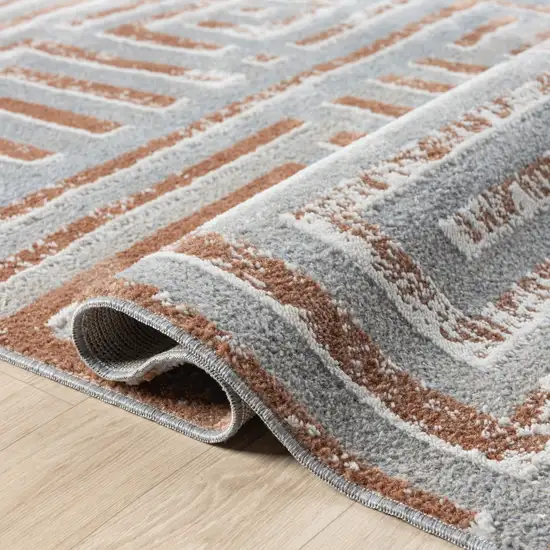 Geometric Washable Area Rug Photo 7