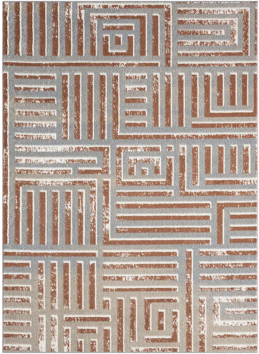 Geometric Washable Area Rug Photo 2