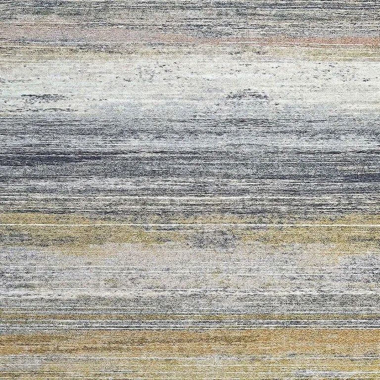 Gold Abstract Stain Resistant Area Rug Photo 2