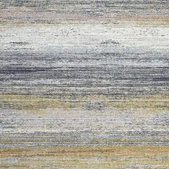 Gold Abstract Stain Resistant Area Rug Photo 4