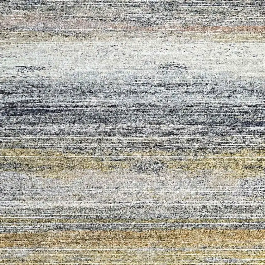 Gold Abstract Stain Resistant Area Rug Photo 4