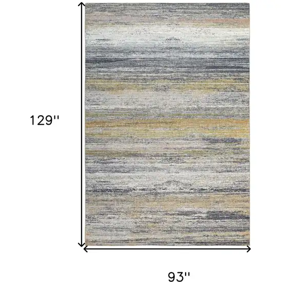 Gold Abstract Stain Resistant Area Rug Photo 4