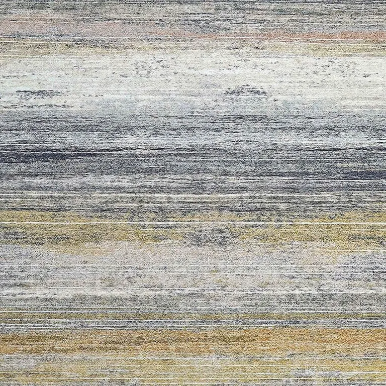 Gold Abstract Stain Resistant Area Rug Photo 4