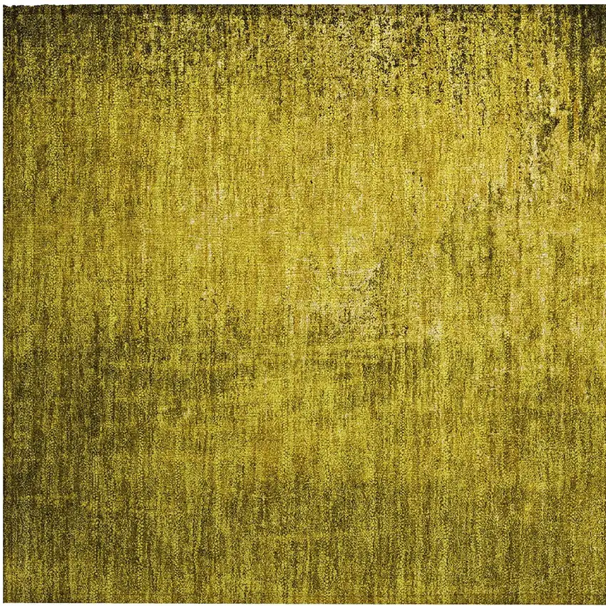 Gold Abstract Washable Non Skid Indoor Outdoor Area Rug Photo 3