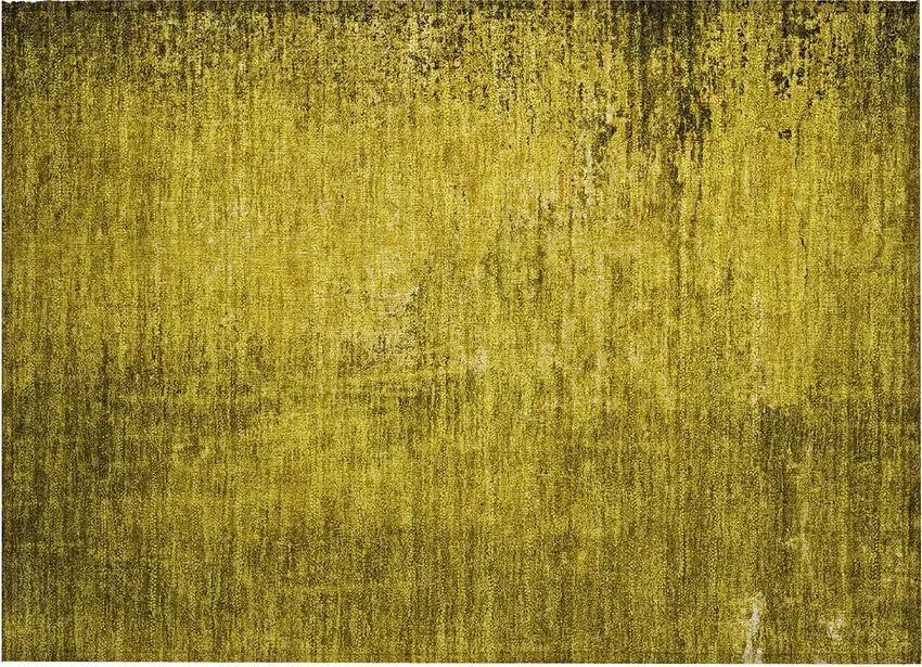 Gold Abstract Washable Non Skid Indoor Outdoor Area Rug Photo 1