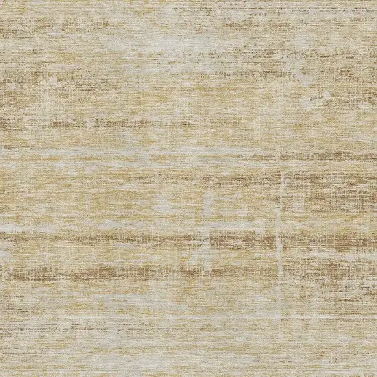 Gold And Beige Abstract Washable Area Rug With UV Protection Photo 4