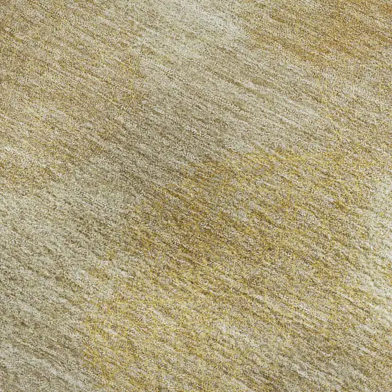 Gold And Beige Abstract Washable Area Rug With UV Protection Photo 2