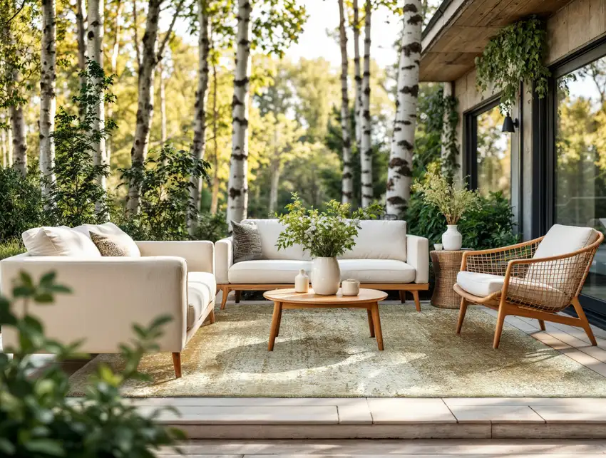 Gold And Beige Abstract Washable Area Rug With UV Protection Photo 5