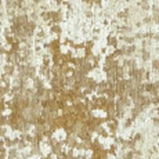 Gold And Beige Abstract Washable Area Rug With UV Protection Photo 3