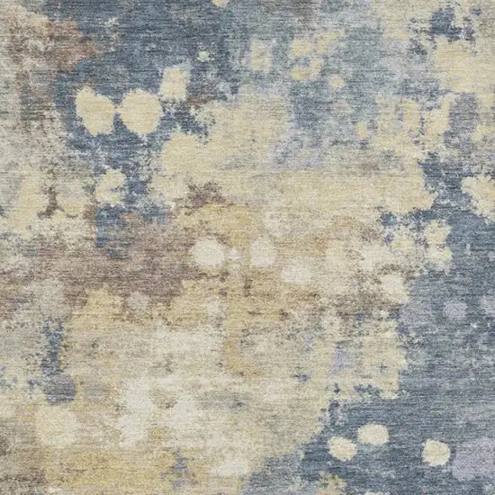 Gold And Beige Abstract Washable Indoor Outdoor Area Rug Photo 6