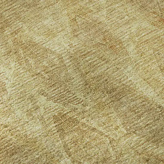 Gold And Beige Diamond Washable Area Rug With UV Protection Photo 3