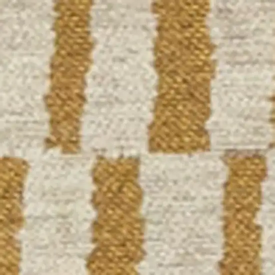 Gold And Beige Geometric Berber Washable Area Rug With UV Protection Photo 7