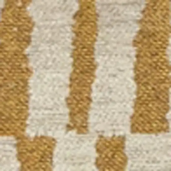 Gold And Beige Geometric Berber Washable Area Rug With UV Protection Photo 7