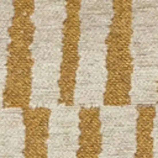 Gold And Beige Geometric Berber Washable Area Rug With UV Protection Photo 6