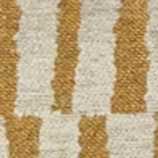 Gold And Beige Geometric Berber Washable Area Rug With UV Protection Photo 5