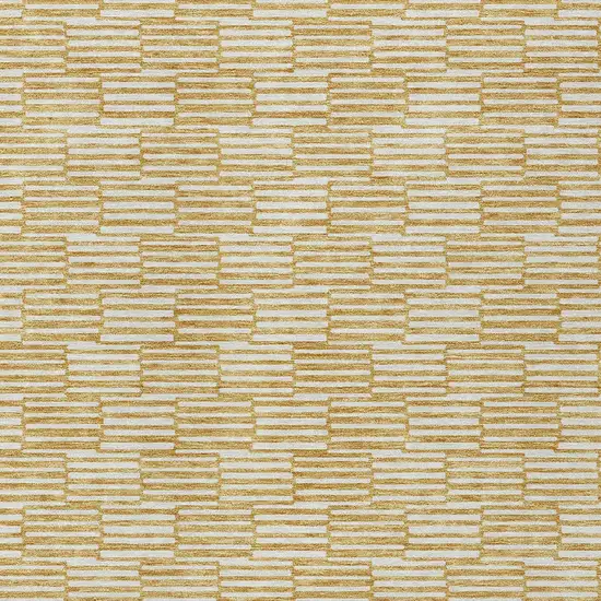 Gold And Beige Geometric Washable Indoor Outdoor Area Rug Photo 7