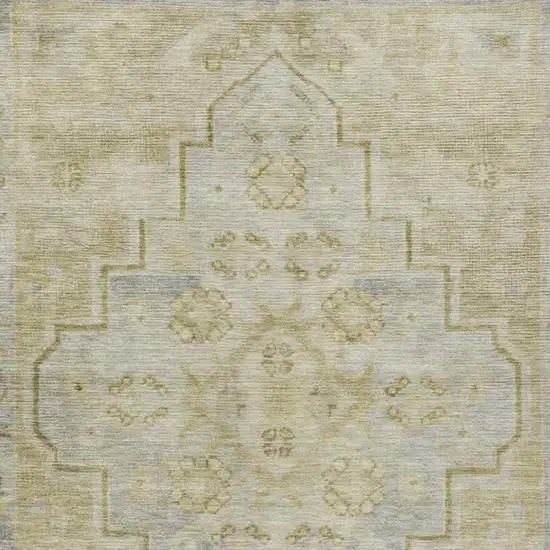 Gold And Beige Medallion Washable Indoor Outdoor Area Rug Photo 3