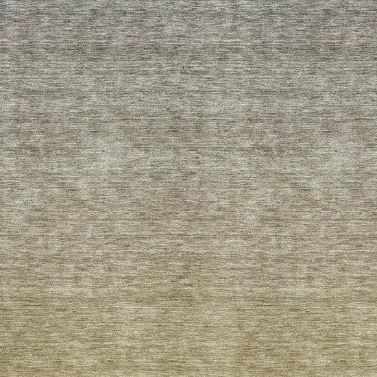 Gold And Beige Ombre Washable Area Rug With UV Protection Photo 4