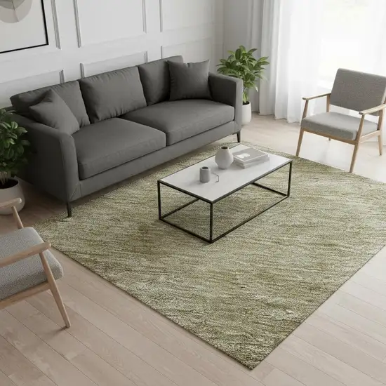 Gold And Beige Ombre Washable Area Rug With UV Protection Photo 2