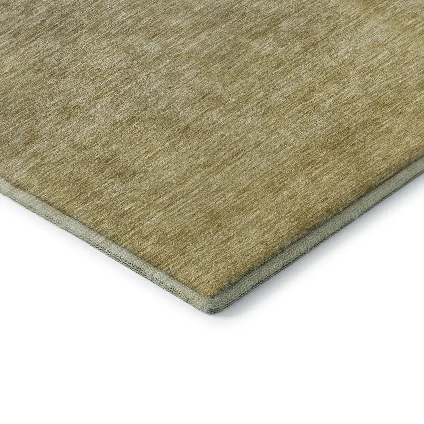 Gold And Beige Ombre Washable Area Rug With UV Protection Photo 8