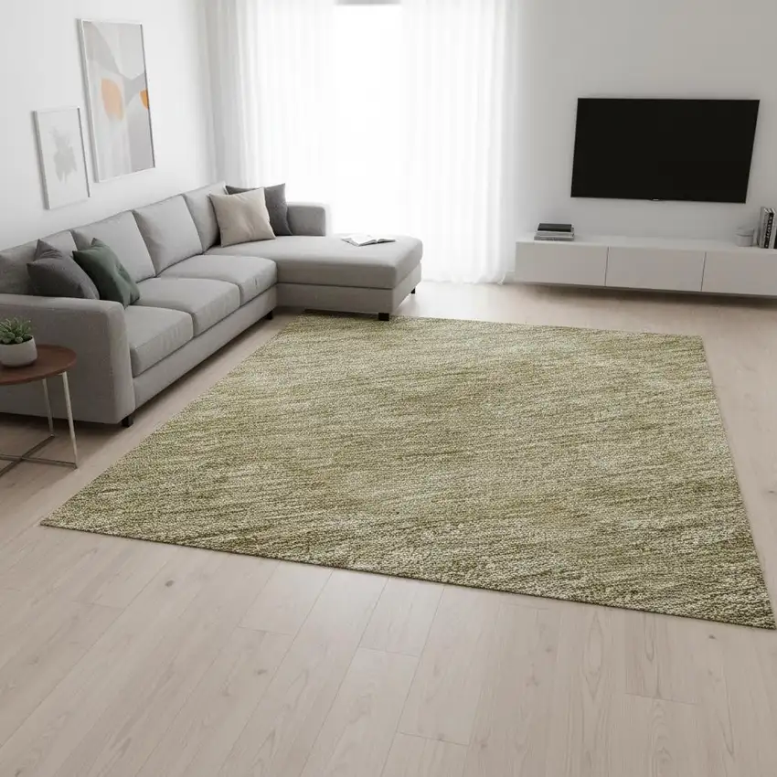 Gold And Beige Ombre Washable Area Rug With UV Protection Photo 2