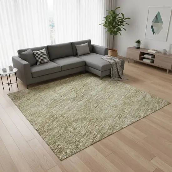 Gold And Beige Ombre Washable Area Rug With UV Protection Photo 2