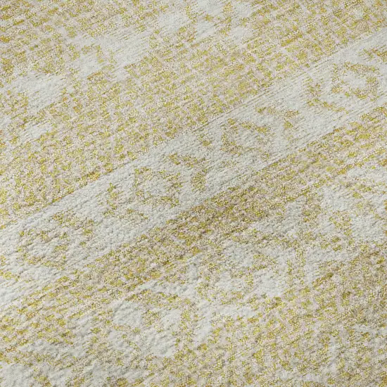 Gold And Beige Southwestern Washable Area Rug With UV Protection Photo 9