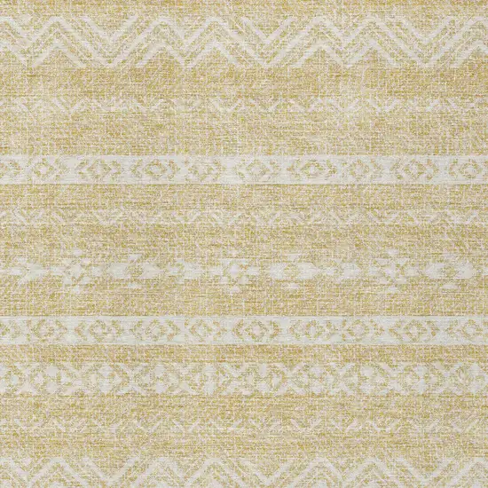 Gold And Beige Southwestern Washable Indoor Outdoor Area Rug Photo 6