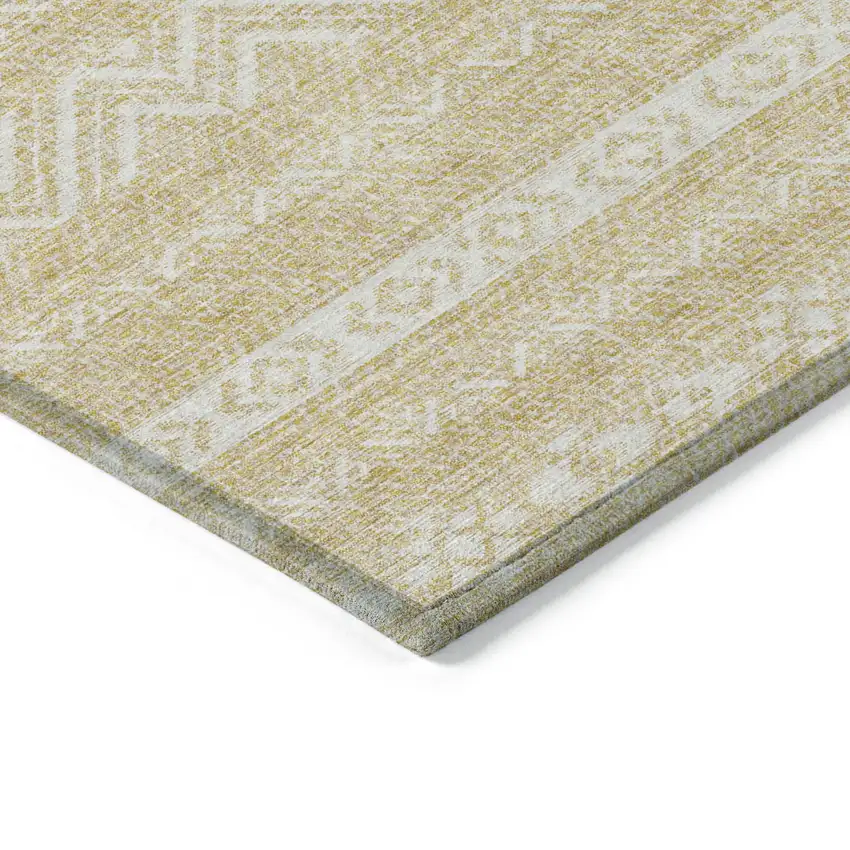 Gold And Beige Southwestern Washable Indoor Outdoor Area Rug Photo 5
