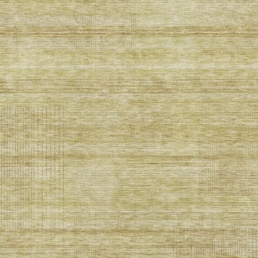 Gold And Beige Striped Washable Area Rug With UV Protection Photo 3