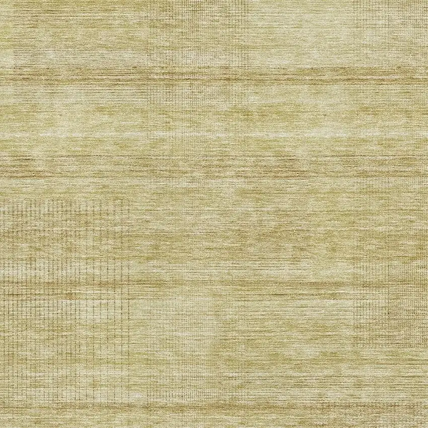 Gold And Beige Striped Washable Area Rug With UV Protection Photo 3