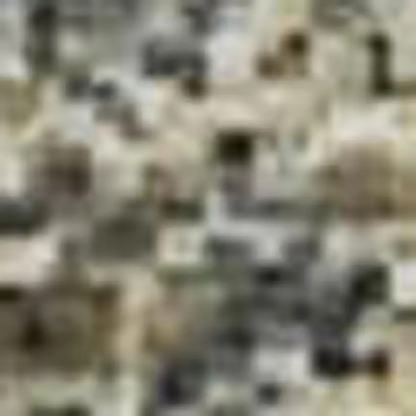 Gold And Blue Abstract Washable Area Rug With UV Protection Photo 1