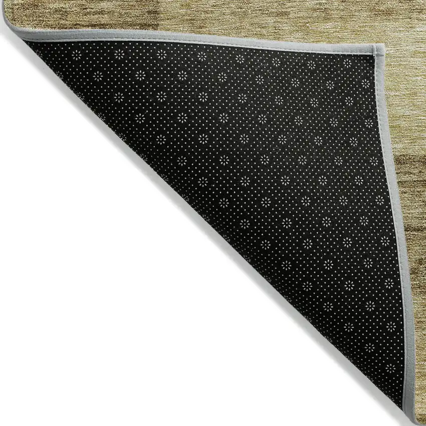 Gold And Brown Geometric Washable Indoor Outdoor Area Rug Photo 3