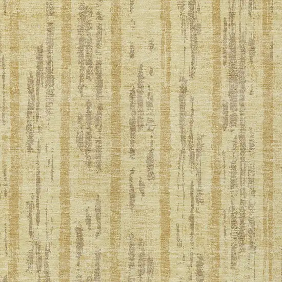 Gold And Brown Striped Washable Indoor Outdoor Area Rug Photo 6