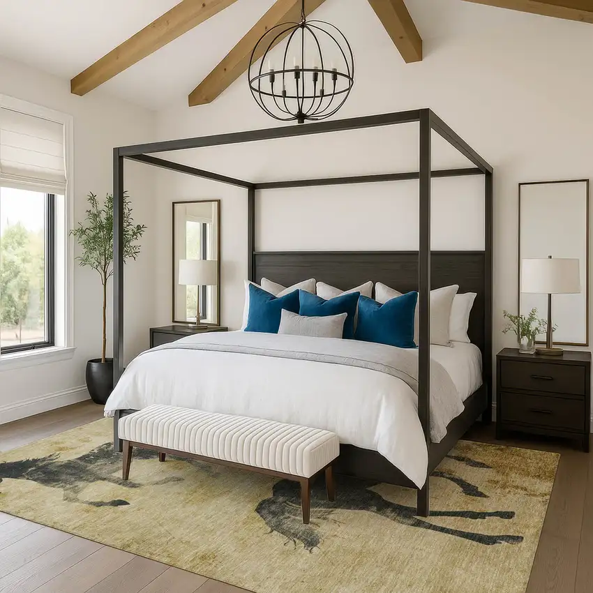 Gold And Charcoal Animal Print Washable Area Rug With UV Protection Photo 2