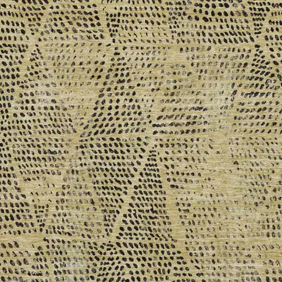 Gold And Charcoal Diamond Washable Area Rug With UV Protection Photo 3