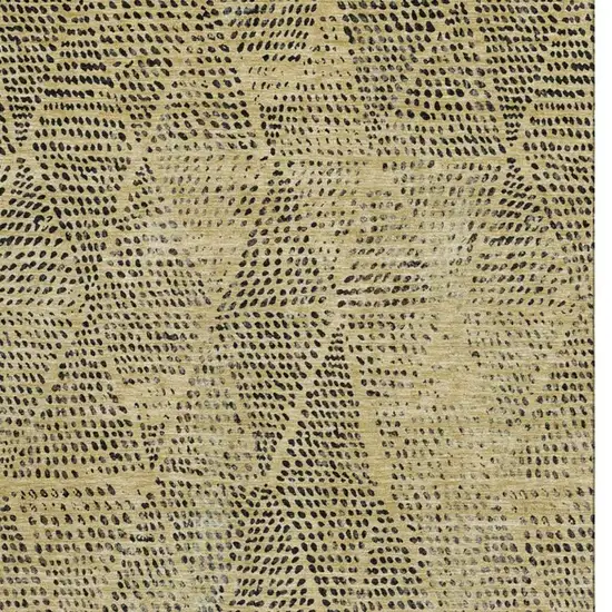 Gold And Charcoal Diamond Washable Area Rug With UV Protection Photo 3