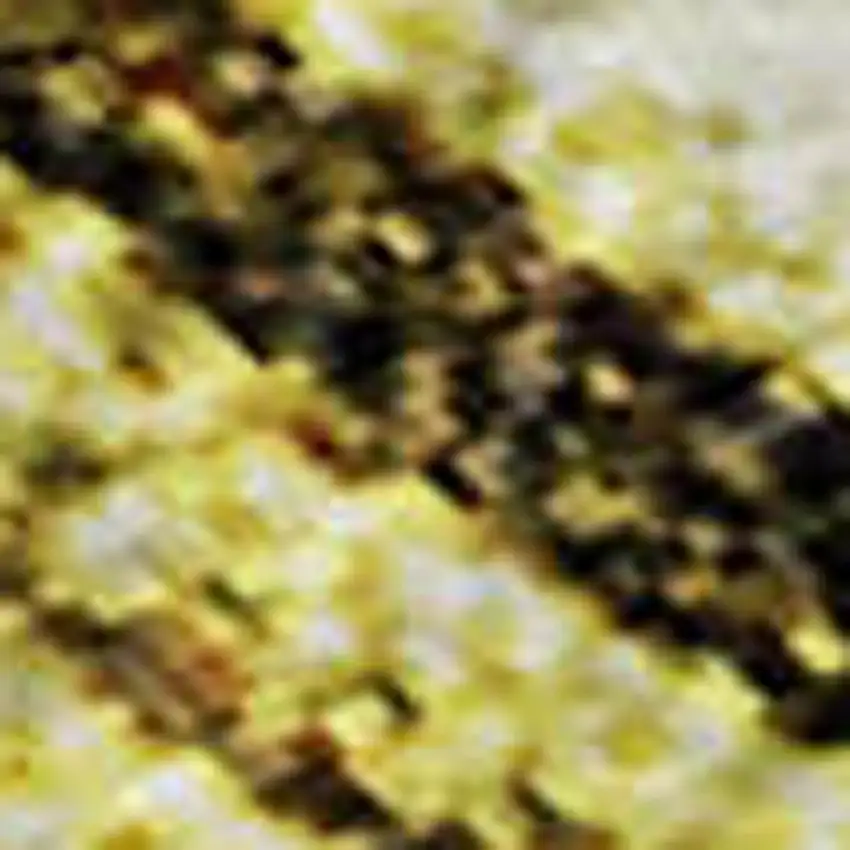 Gold And Chocolate Abstract Washable Area Rug With UV Protection Photo 2