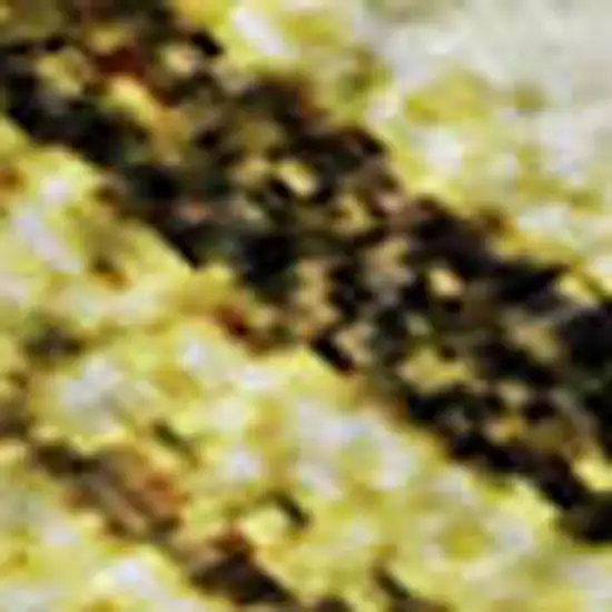 Gold And Chocolate Abstract Washable Area Rug With UV Protection Photo 2