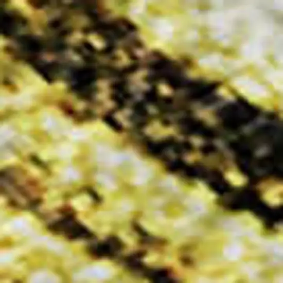 Gold And Chocolate Abstract Washable Area Rug With UV Protection Photo 2