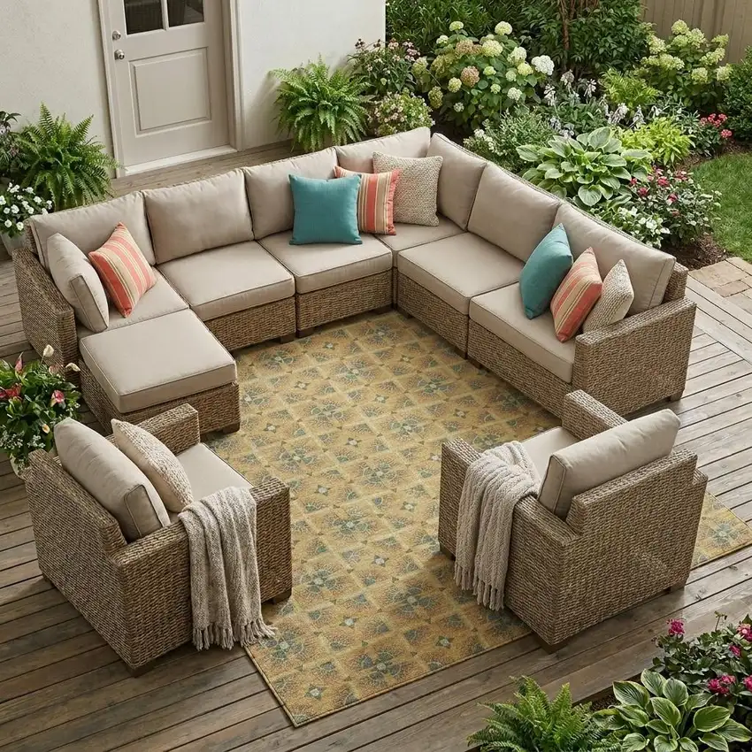 Gold And Copper Geometric Washable Indoor Outdoor Area Rug Photo 1