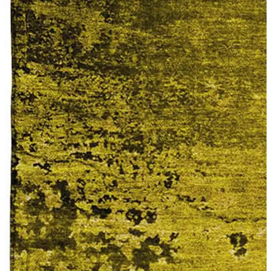 Gold And Gray Abstract Washable Area Rug With UV Protection Photo 4