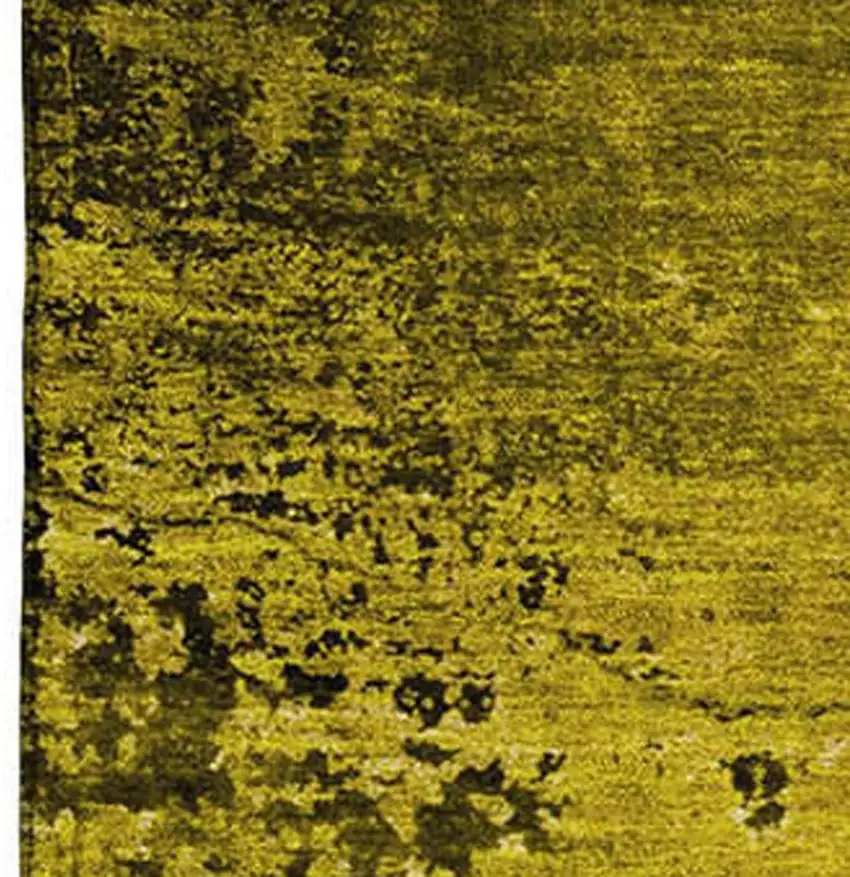 Gold And Gray Abstract Washable Area Rug With UV Protection Photo 4
