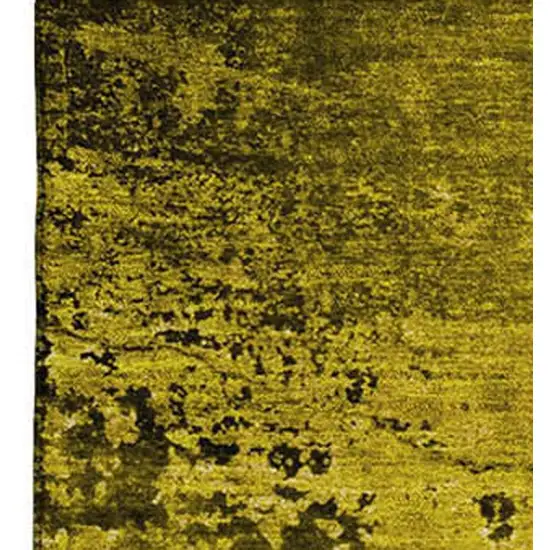 Gold And Gray Abstract Washable Area Rug With UV Protection Photo 3