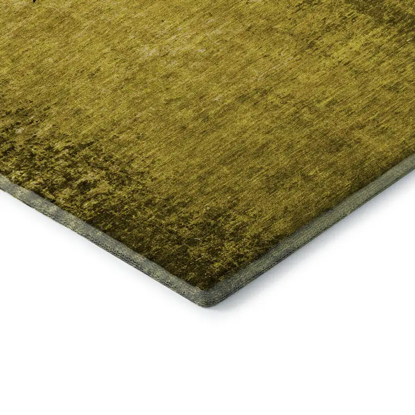 Gold And Gray Abstract Washable Area Rug With UV Protection Photo 8