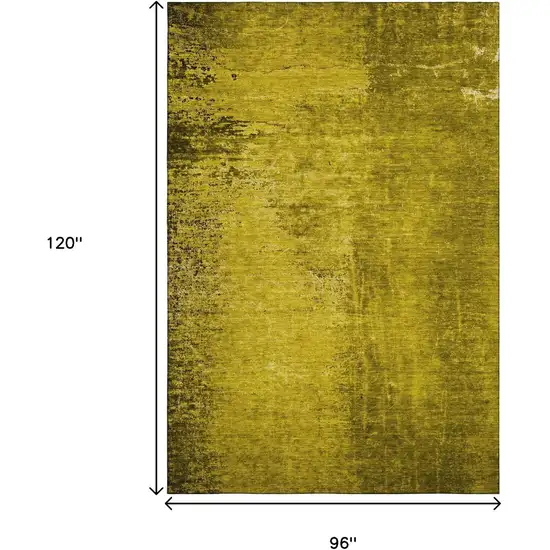 Gold And Gray Abstract Washable Area Rug With UV Protection Photo 5